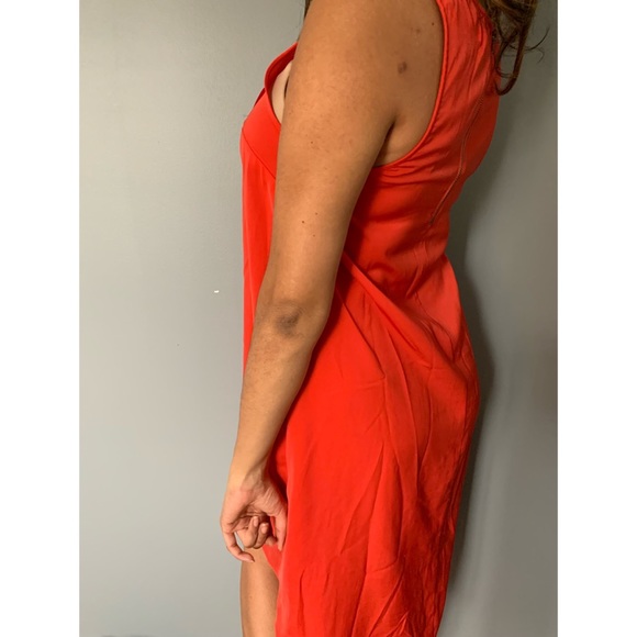 Red and orange sleeveless dress - Picture 5 of 11